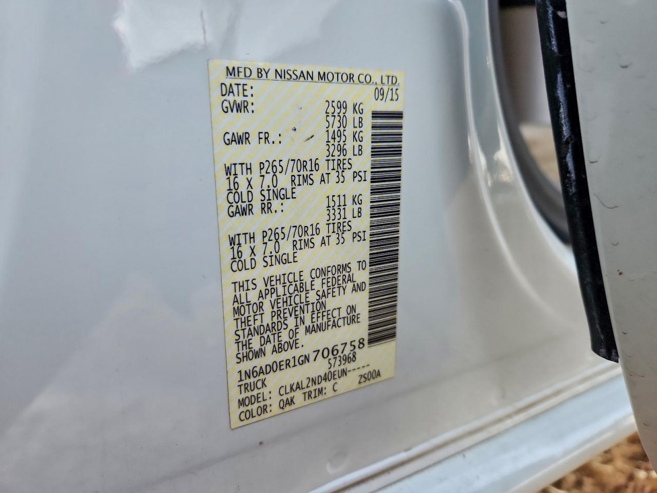 Nissan Frontier S Image 2