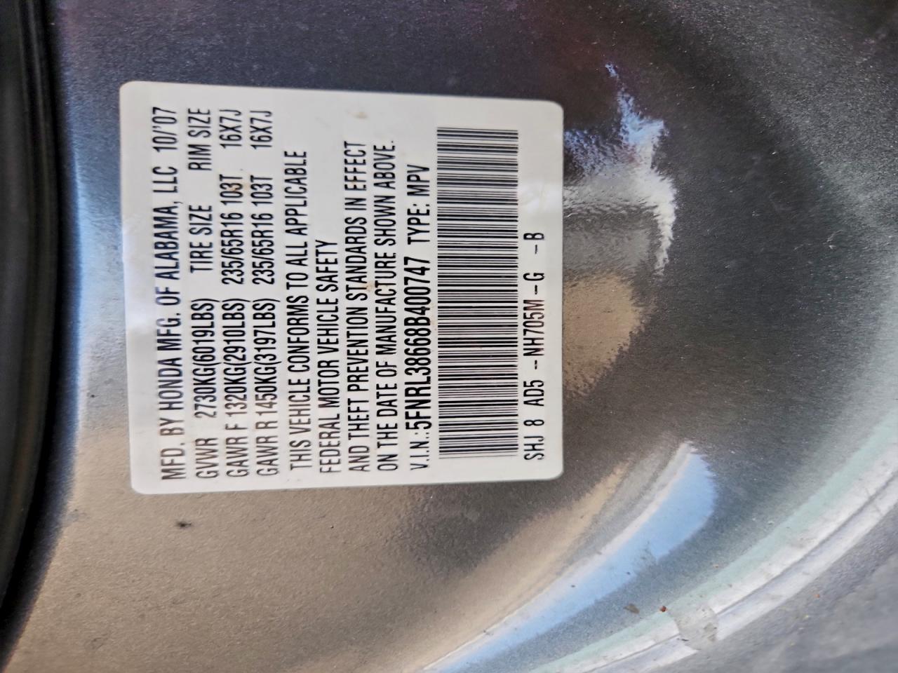 Honda Odyssey Exl Image 9