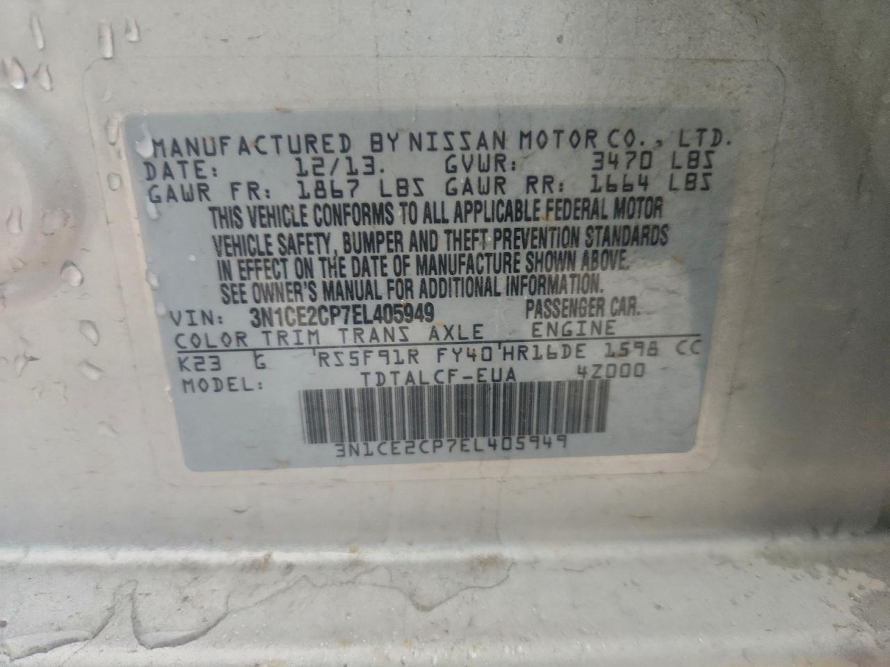 Nissan Versa S Image 5